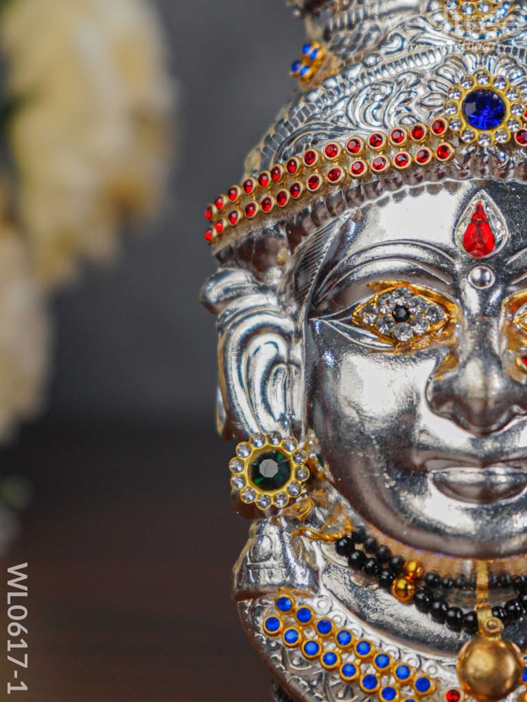 German Silver Lakshmi Face - Wl0617 Pooja Utility