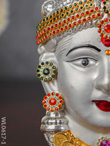 German Silver Lakshmi Face - Wl0617 Pooja Utility