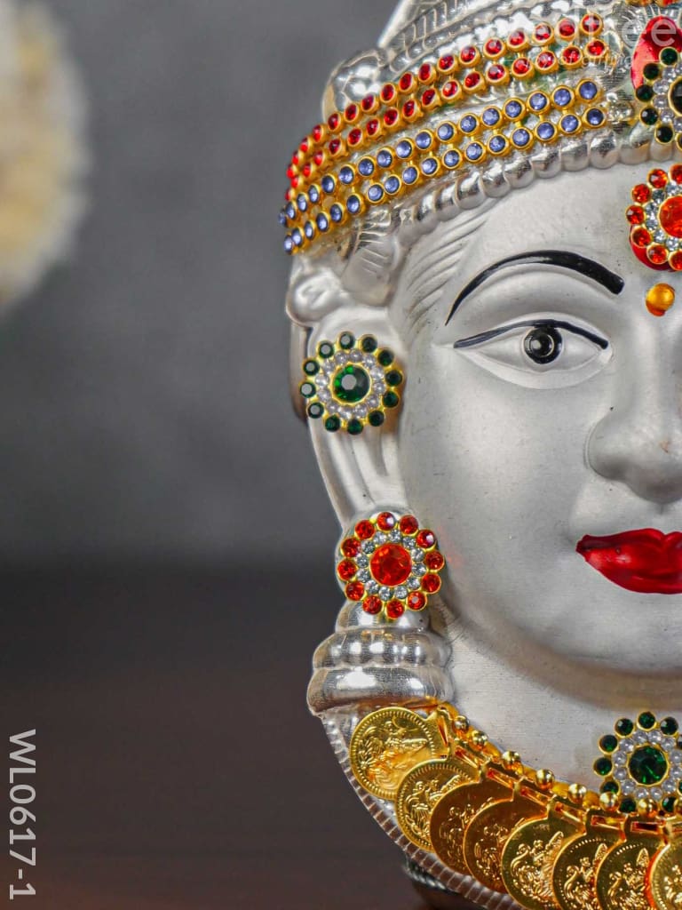 German Silver Lakshmi Face - Wl0617 Pooja Utility