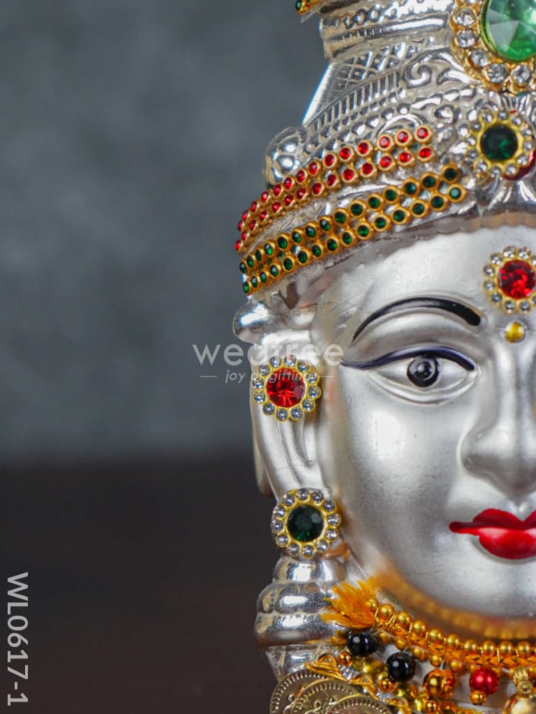 German Silver Lakshmi Face - Wl0617 Pooja Utility