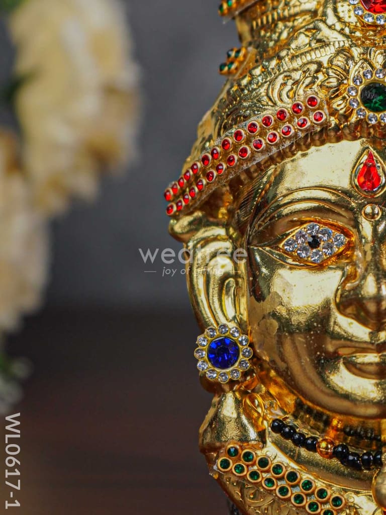 German Silver Lakshmi Face - Wl0617 Pooja Utility