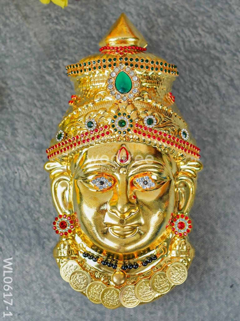 German Silver Lakshmi Face - Wl0617 Pooja Utility