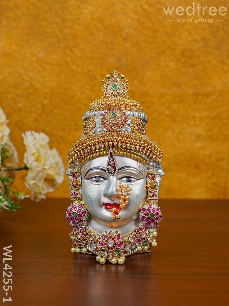 German Silver Lakshmi Face - Wl4255 Pooja Utility