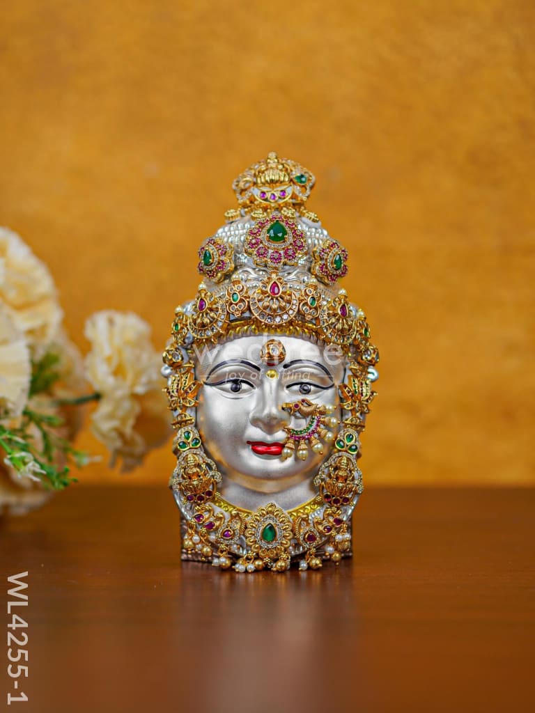 German Silver Lakshmi Face - Wl4255 Pooja Utility