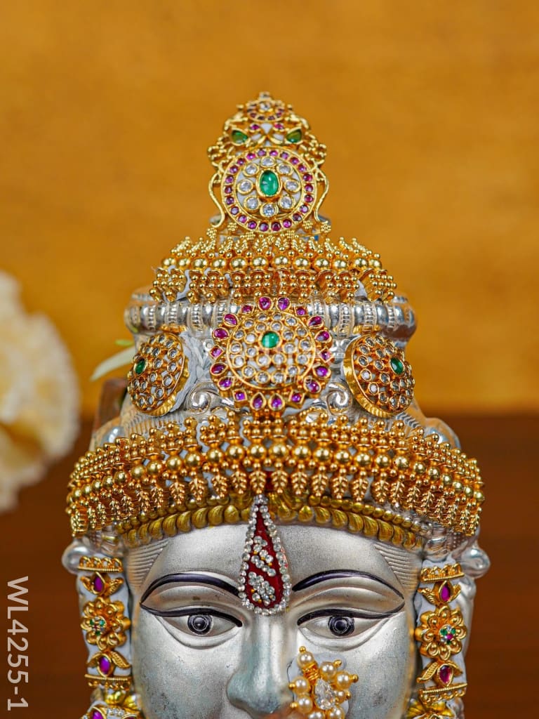 German Silver Lakshmi Face - Wl4255 Pooja Utility