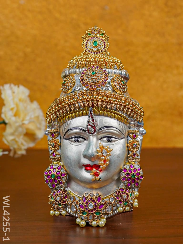 German Silver Lakshmi Face - Wl4255 Pooja Utility