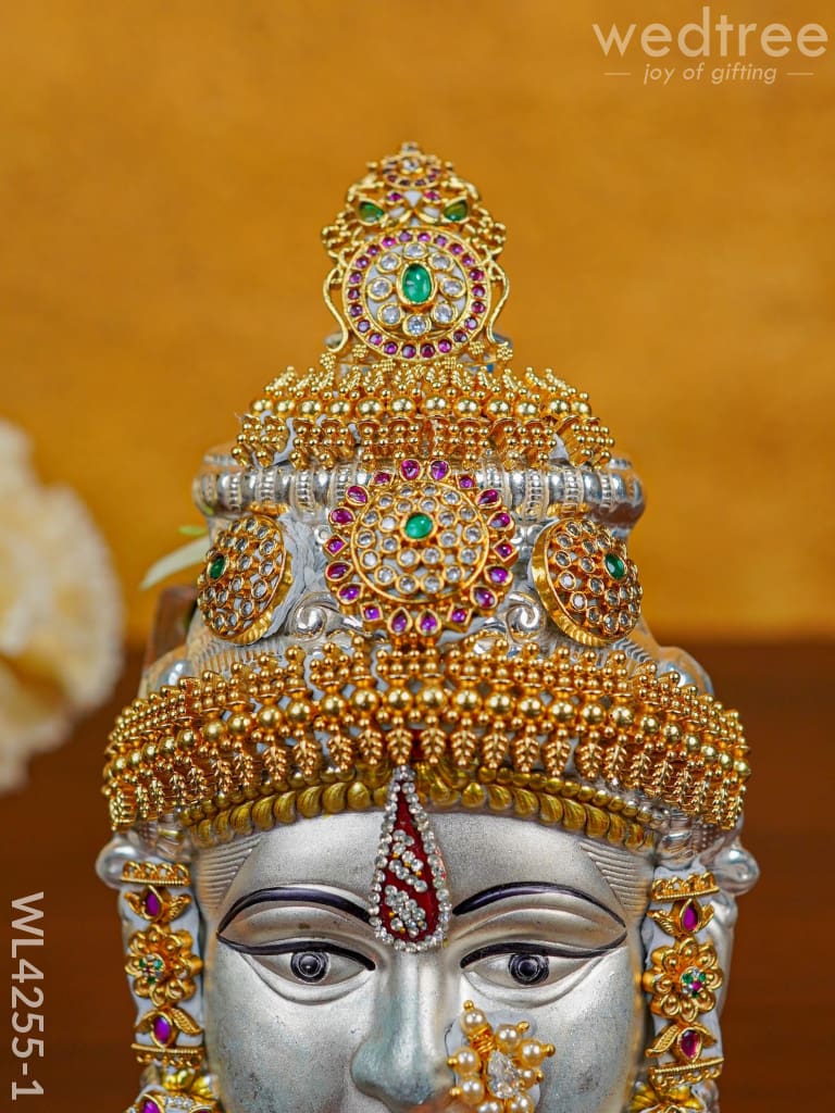 German Silver Lakshmi Face - Wl4255 Pooja Utility