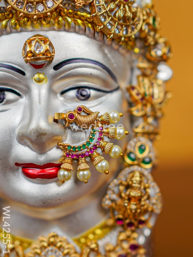 German Silver Lakshmi Face - Wl4255 Pooja Utility