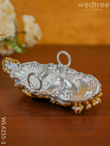 German Silver Lakshmi Face - Wl4255 Pooja Utility