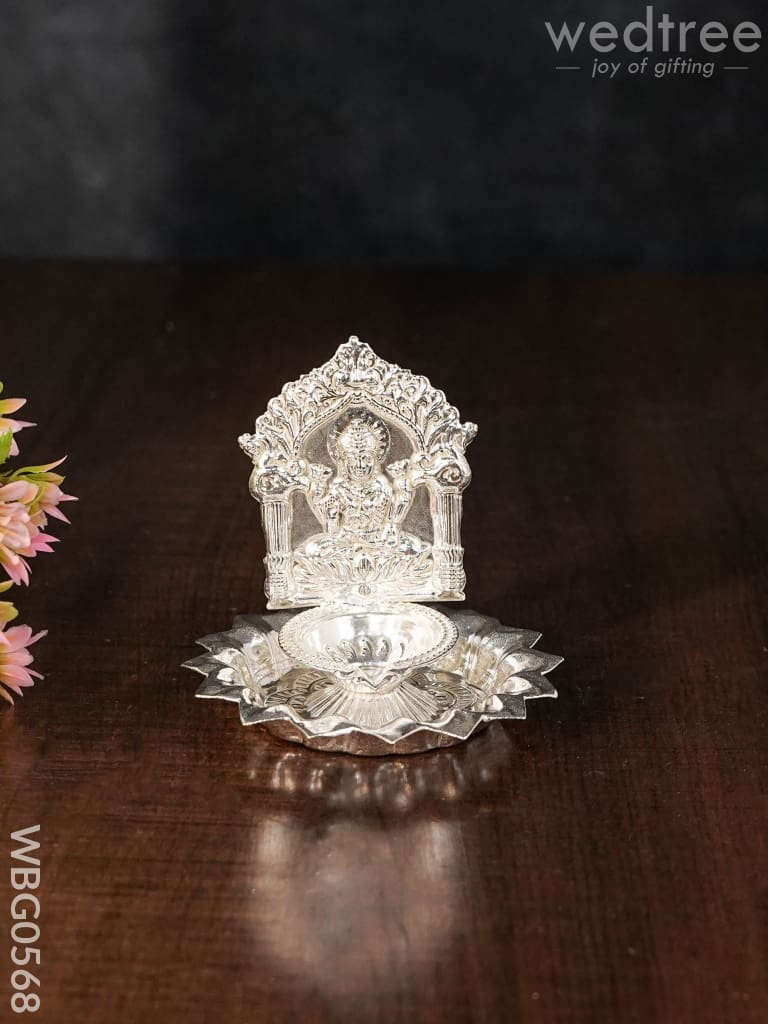 German Silver Diya - Lakshmi Wbg0568 1 Diyas