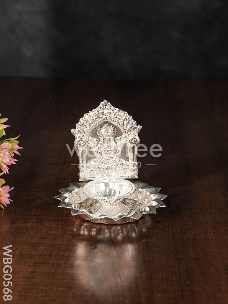 German Silver Diya - Lakshmi Wbg0568 1 Diyas