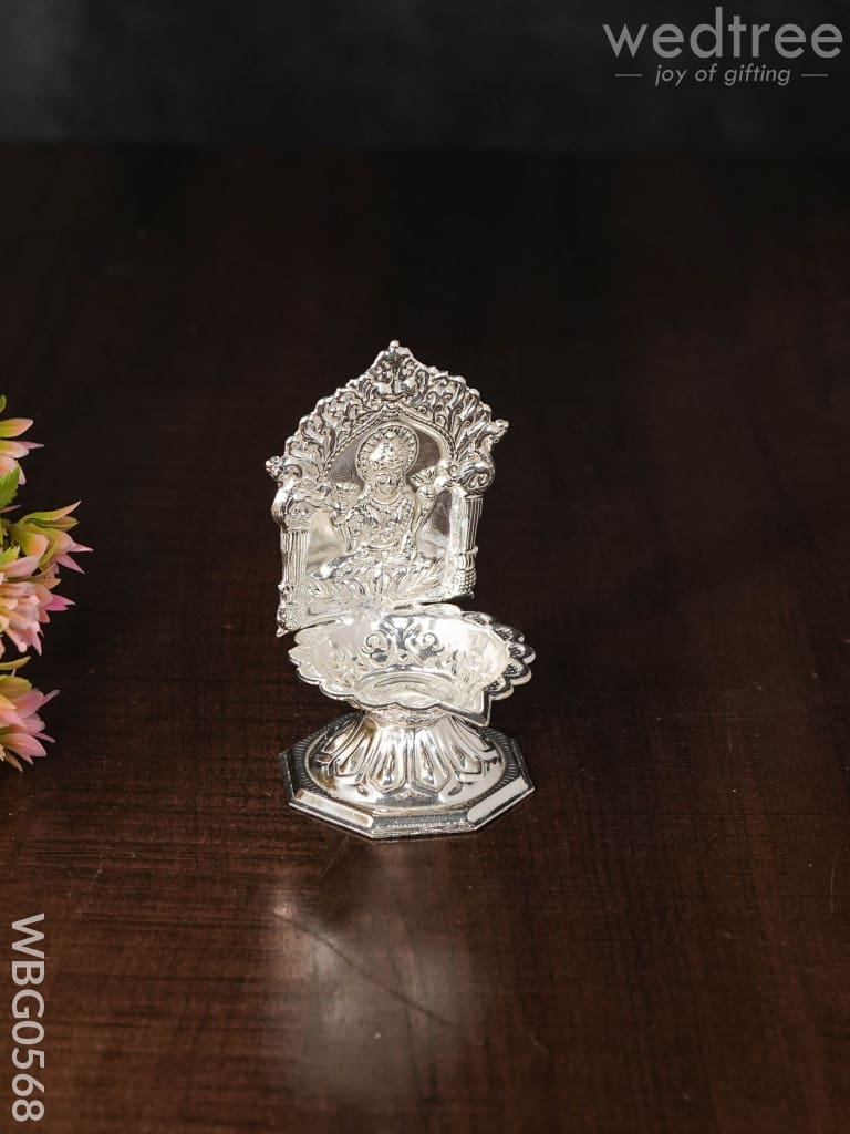 German Silver Diya - Lakshmi Wbg0568 Diyas