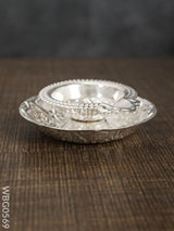 German Silver Diya On Bowl Base - Wbg0569 Diyas