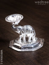 German Silver Elephant Devdas Diya - Wbg0063 Diyas