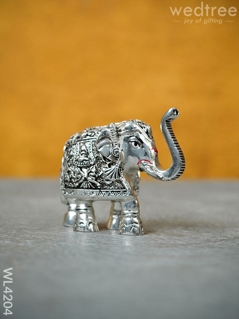 German Silver Elephant Figurine - 3 Inch Wl4204 Figurines