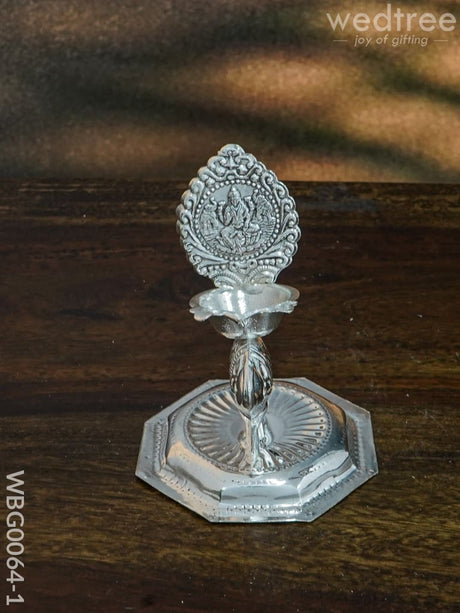 German Silver Elephant Kamakshi Diya - Wbg0064 1 Diyas