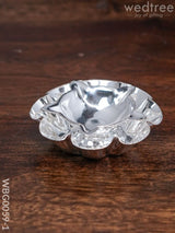 German Silver Floral Designed Diya - Wbg0059 Design 1 Diyas