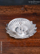 German Silver Floral Designed Diya - Wbg0059 Diyas