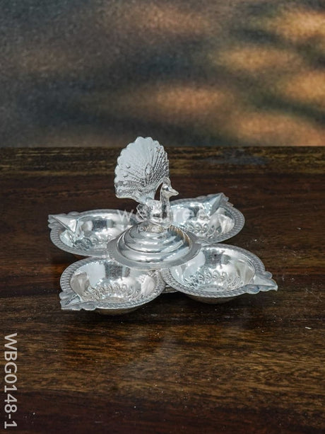 German Silver Four Face Diya - Wbg0148 Diyas