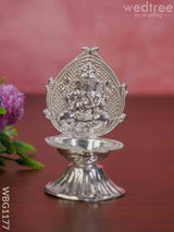 German Silver Ganesha Diya - Wbg1177 Diyas