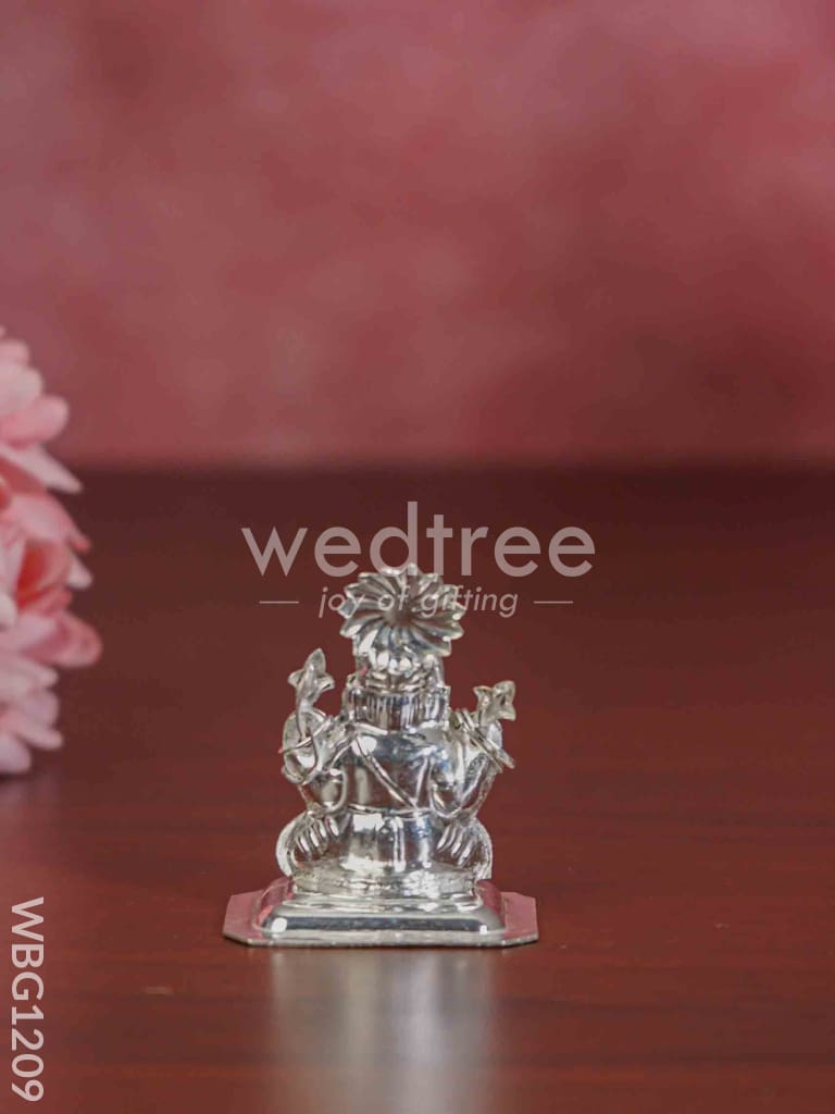 German Silver Ganesha Idol - Wbg1209 Divine Figurines