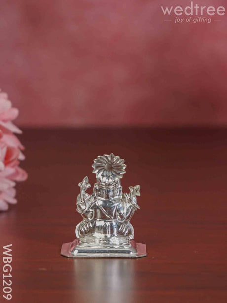 German Silver Ganesha Idol - Wbg1209 Divine Figurines