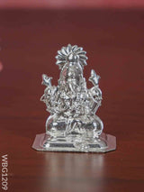 German Silver Ganesha Idol - Wbg1209 Divine Figurines