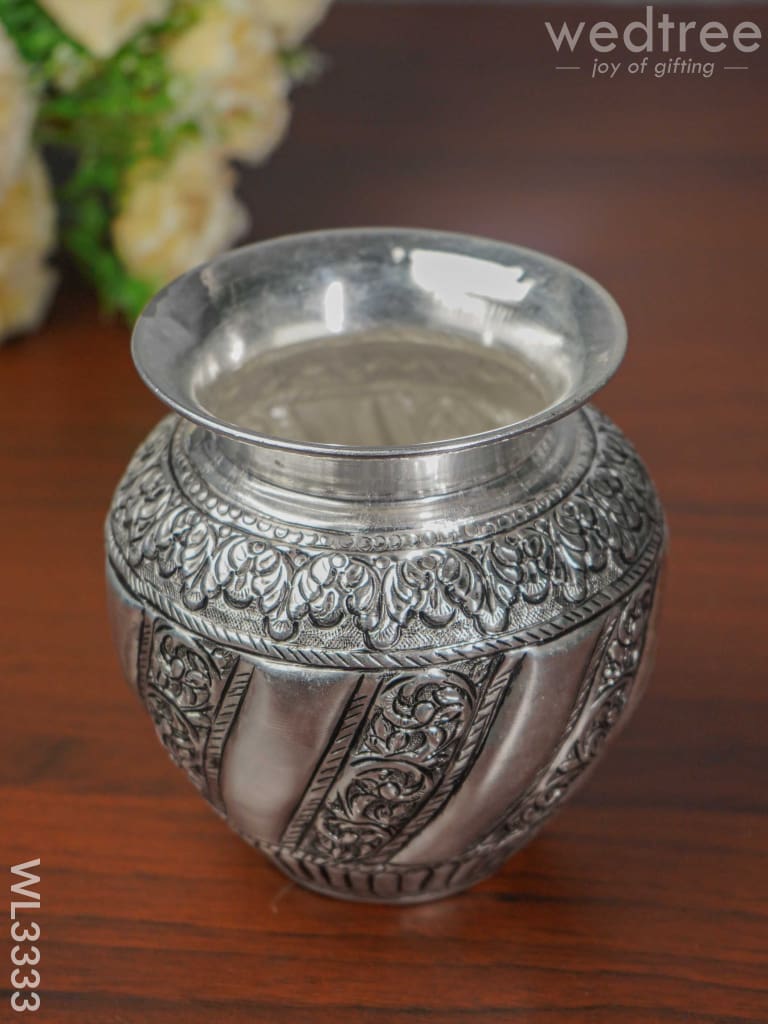 German Silver Kalash With Antique Finish - Wl3333 Pooja Utility