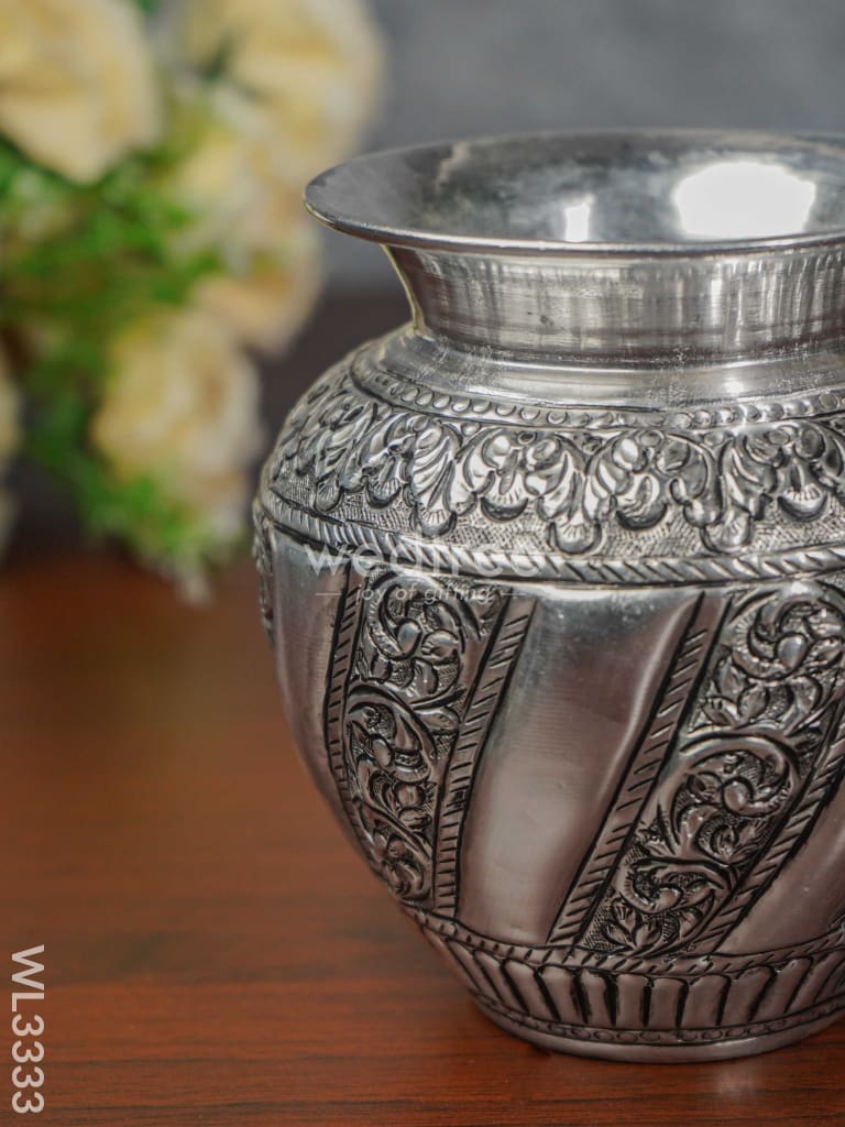 German Silver Kalash With Antique Finish - Wl3333 Pooja Utility