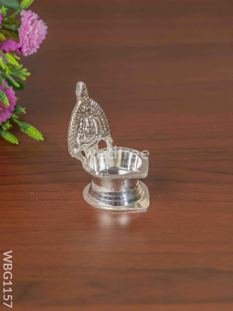 German Silver Kamatchi Diya - 3 Inch Wbg1157 Diyas