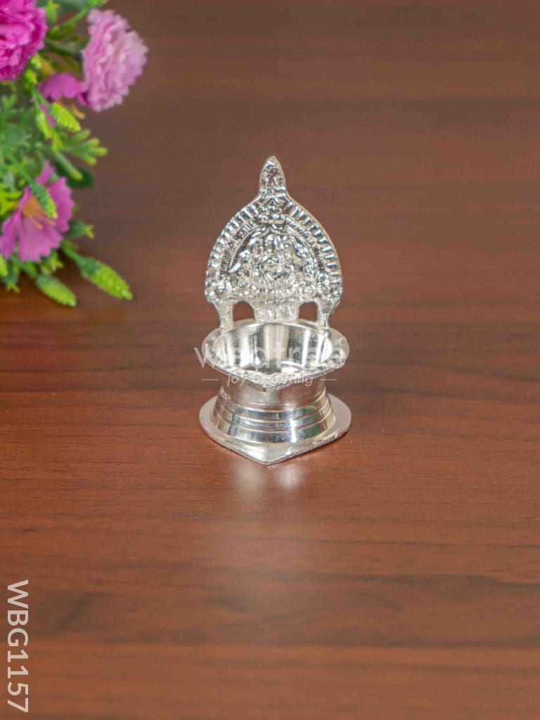 German Silver Kamatchi Diya - 3 Inch Wbg1157 Diyas