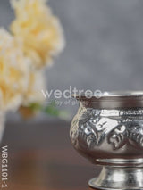 German Silver Kumkum Bowl - Wbg1101 Pooja Utility Rg