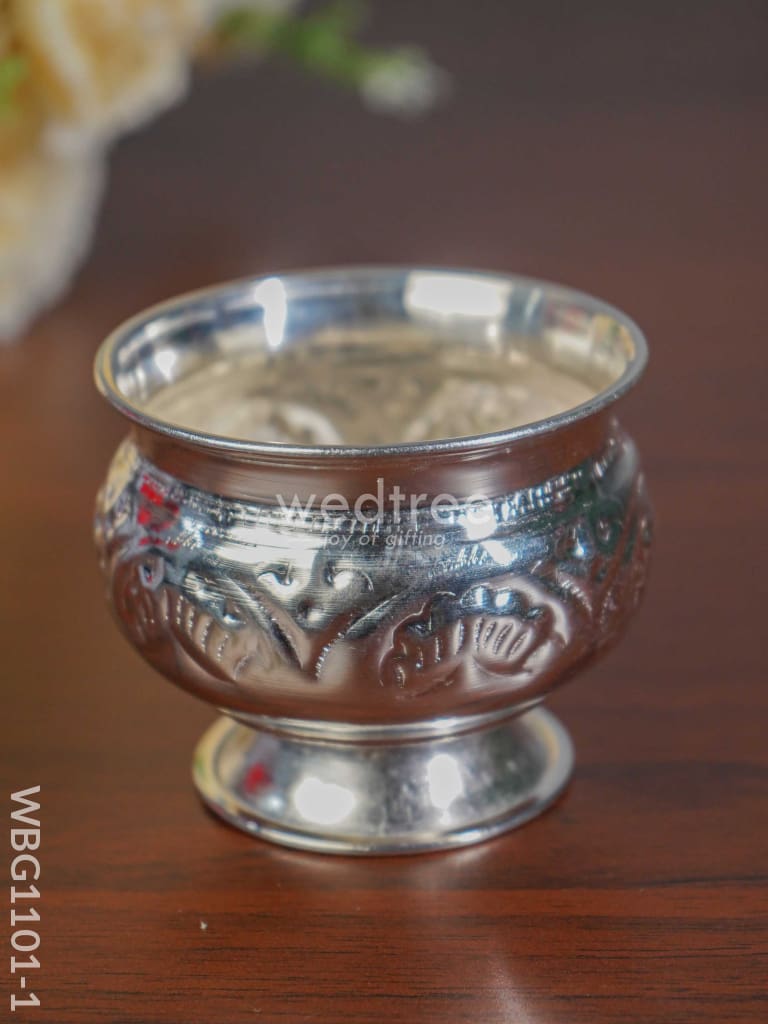 German Silver Kumkum Bowl - Wbg1101 Pooja Utility Rg