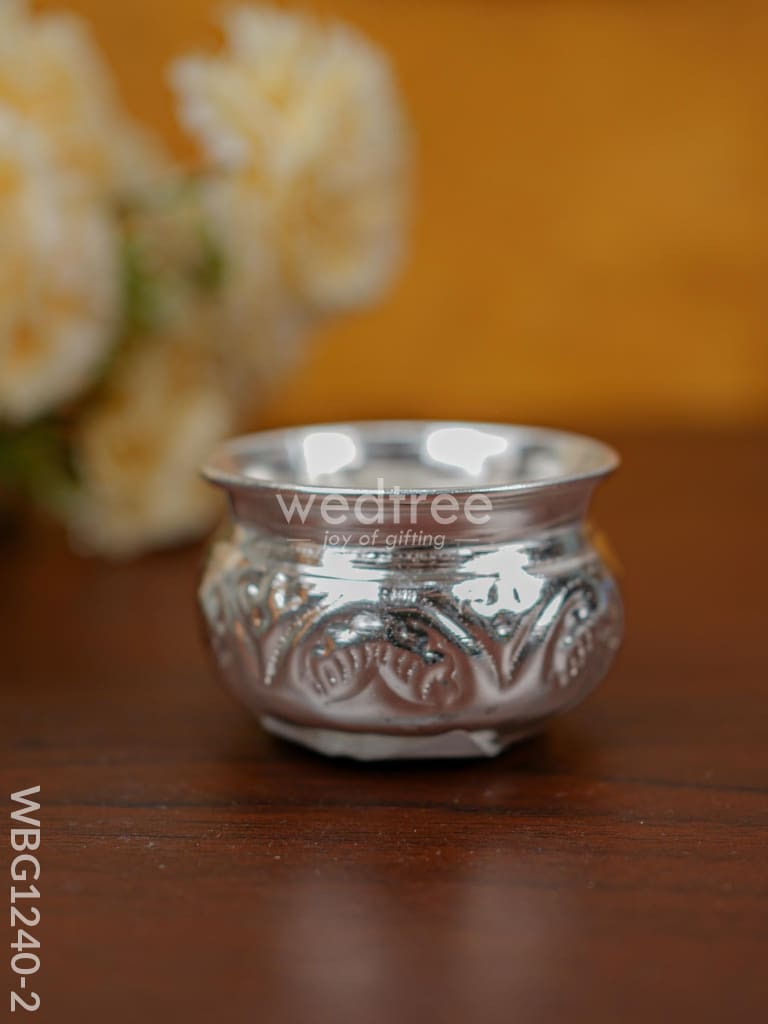 German Silver Kumkum Bowl - Wbg1240 2.5 Inch Holder Rg