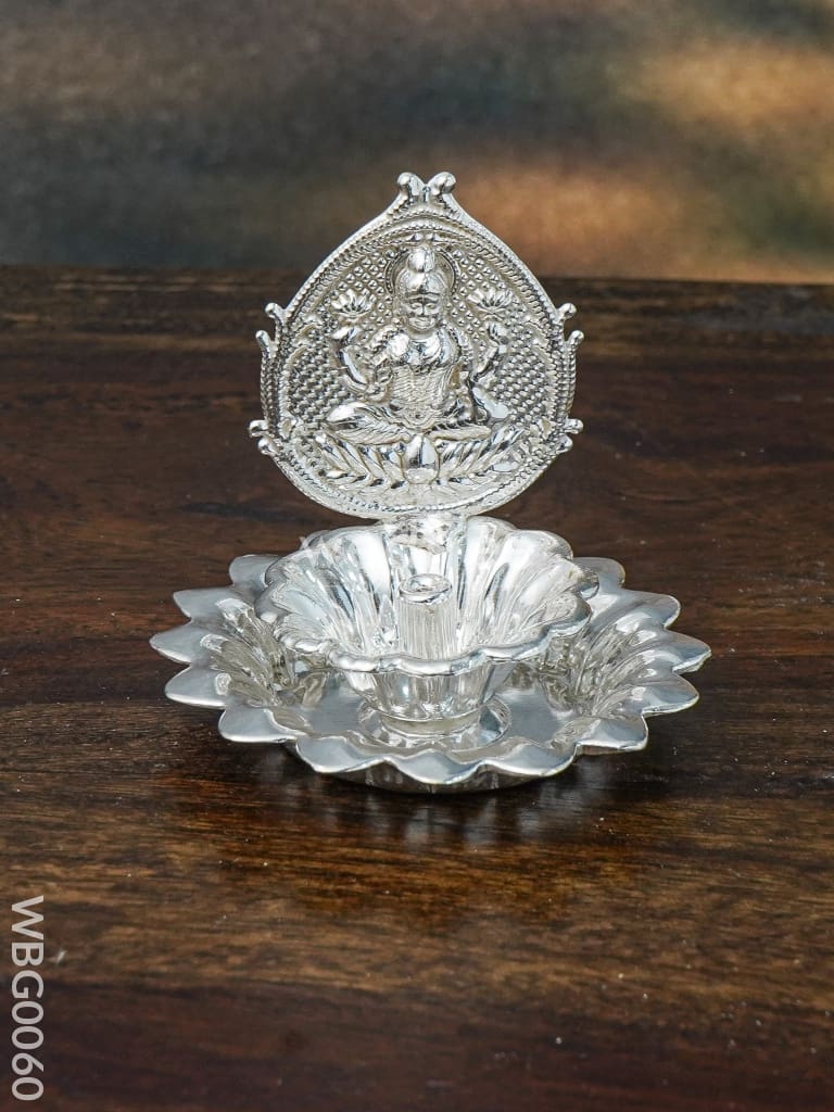 German Silver Lakshmi Devadas Diya - Wbg0060 Diyas