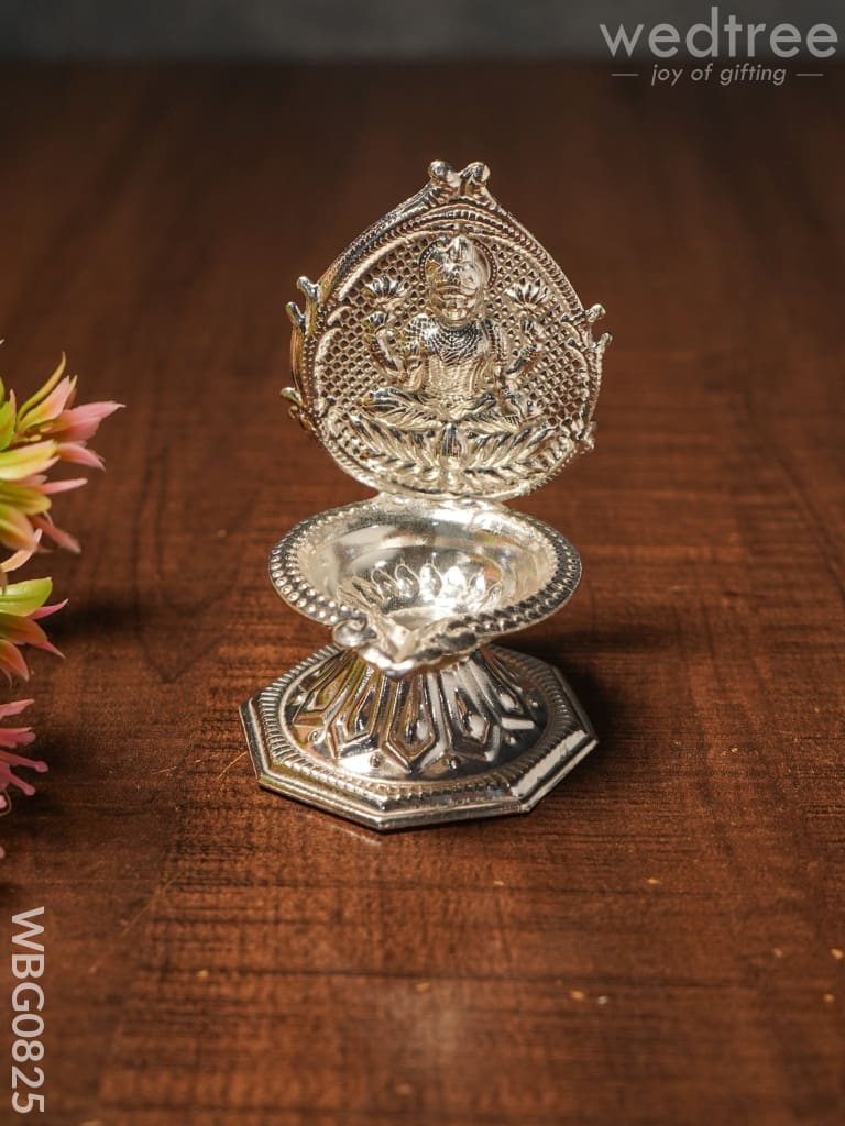 German Silver Lakshmi Diya - Wbg0825 Diyas