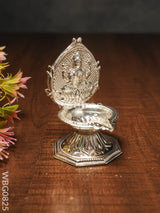 German Silver Lakshmi Diya - Wbg0825 Diyas