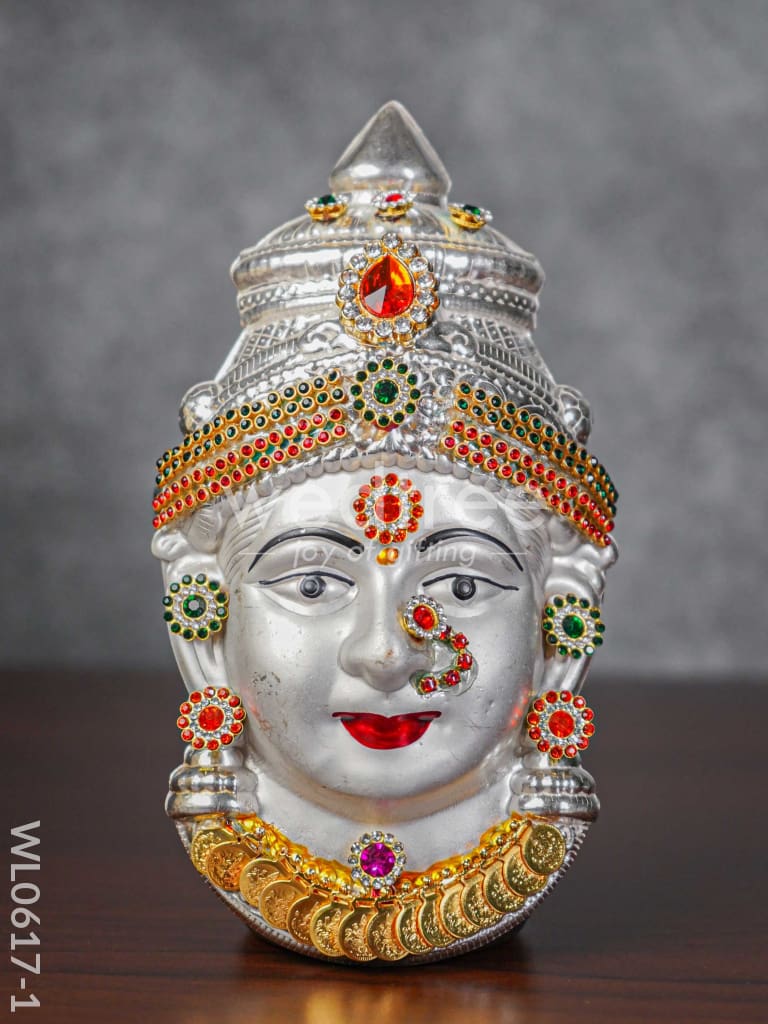 German Silver Lakshmi Face - Wl0617 Pooja Utility