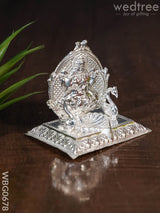 German Silver Lakshmi In Heart Shape Kumkum Platter - Wbg0678 Diyas