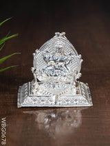 German Silver Lakshmi In Heart Shape Kumkum Platter - Wbg0678 Diyas