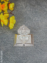 German Silver Lakshmi In Heart Shape Kumkum Platter - Wbg0678 Diya Rg