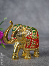 German Silver Elephant Meenekari Finish - Wl1293-2 Figurines