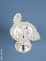 German Silver Peacock Diya In Kuthuvilakku Stand - Wbg0065 Rg