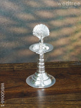 German Silver Peacock Diya With Feathers - Wbg0068 1 Diyas