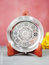 German Silver Plate - 5 Inch Wbg0566 Silver Pooja Utility