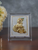 German Silver Plated Butter Krishna Photoframe (4.5 Inch) With Stand - Wbg1091-7 Photo Frame