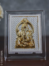 German Silver Plated Ganesha Photoframe (4.5 Inch) With Stand - Wbg1091-3 Photo Frame