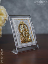 German Silver Plated Ganesha Photoframe (4.5 Inch) With Stand - Wbg1091-3 Photo Frame