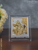 German Silver Plated Radha Krishna Photoframe (4.5 Inch) With Stand - Wbg1091-6 Photo Frame