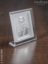 German Silver Plated Sai Baba Photoframe With Stand - Wbg0052-9 Photo Frame